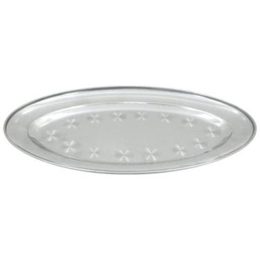 Imagem de Kit 4 Bandejas Oval Em Aço Inox 29cm - Gici Casa