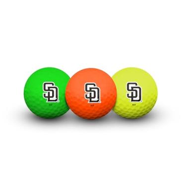 Imagem de Team Effort Pacote de bolas de golfe multicoloridas com 3 MLB San Diego Padres