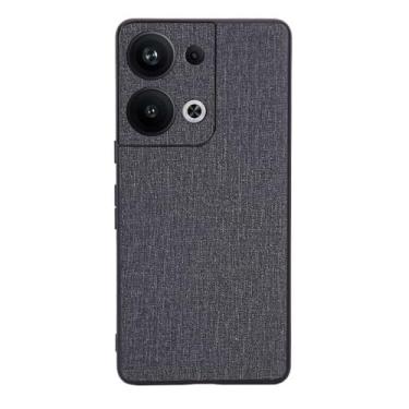 Imagem de Capas Compatível com OPPO Reno 9 PRO+,Design de padrão de tela,Pproteção completa de 360°,Pplástico macio,Proteção contra queda-Black