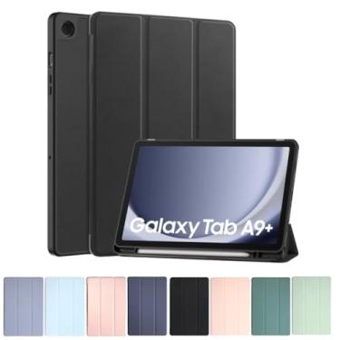 Imagem de Bluepink Capa para Samsung Galaxy Tab A9 Plus 11 Polegadas, Giratória 360° com Suporte para Caneta, Sleep Automático, Proteção Anti-Impacto (Azul-Bebê)