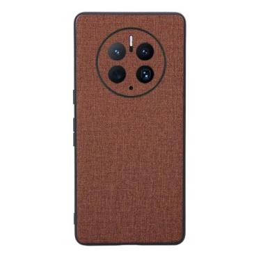 Imagem de Capas Compatível com Huawei Mate 50 PRO,Design de padrão de tela,Pproteção completa de 360°,Pplástico macio,Proteção contra queda-Brown