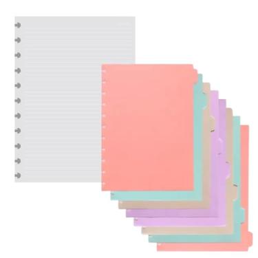 Imagem de Refil Para Caderno De Disco Grande A4 mais Divisoria com 8 partes Plastico (Liso)