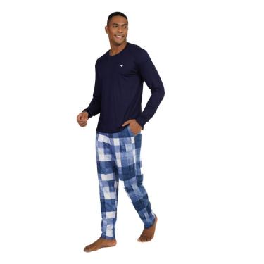 Imagem de Pijama Masculino Longo Visco com Bolso - 258130