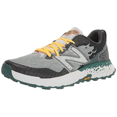 Imagem de New Balance Fresh Foam X Hierro V7 masculino, Concreto/azul-petróleo vintage/calêndula quente, 9 Wide