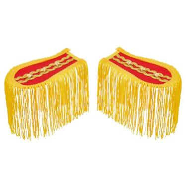 Imagem de SUPERFINDINGS 2 peças de dragonas de franja borla dragonas de ombro punk ombro epaulette dourado franjas ombreiras com alfinetes para acessórios de fantasia masculino e feminino cosplay carnaval