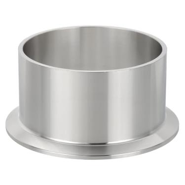 Imagem de PATIKIL Conexão sanitária de aço inoxidável 304, braçadeira de solda longa, encaixe de tubulação de virola de 3 1/2" (89 mm) Conector OD de tubo 106 mm Flange de virola OD para processamento de