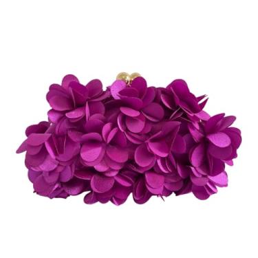 Imagem de Bolsa Clutch Carteira De Festa Blogueira Luxo Antonella (Roxo)