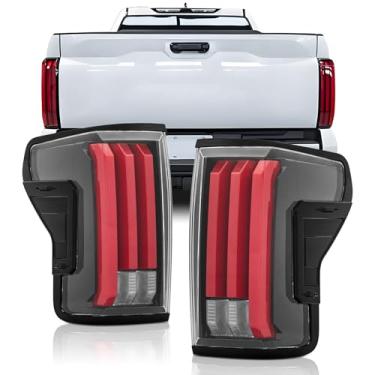 Imagem de Conjunto de luzes traseiras de LED completo compatível com Toyota Tundra 2007-2013 par de lâmpadas traseiras de freio traseiro, lente vermelha