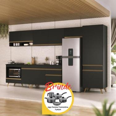 Imagem de Cozinha Completa Balcão para Cooktop Veneza MP2277 Multimóveis Brinde 