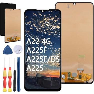 Imagem de Yuxyiony Nova tela de substituição para Samsung Galaxy A22 4G A225F A225F/DS A225M/DS Display LCD tela de reparo e acessórios de ferramentas de substituição
