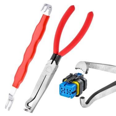 Imagem de Alicate de desconexão elétrica, ferramenta de remoção de terminal de conector elétrico automotivo, ferramentas de desconexão de mangueira automotiva (vermelho)