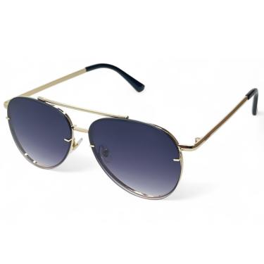 Imagem de Óculos De Sol Aviador Lux Solon Glasses Degradê Aviator Elegante Feminino Moderno Desgin Blox Fashion Haste Ponta Dupla Hype Casual Urban Praiano + Case Solon, Limpa Lentes 25ml, Flanela, Certificado