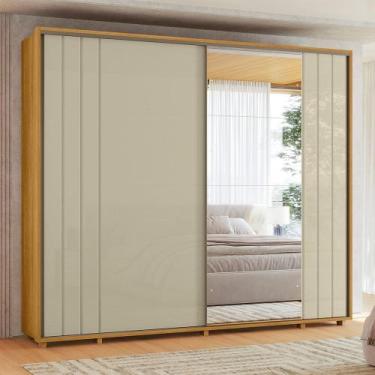 Imagem de Guarda-Roupa Casal Dalí Ripado Com Escada 2 Portas 8 Gavetas 1 Porta c