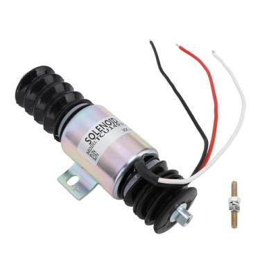 Imagem de TCU14931 Gerador elétrico Flameout Válvula solenóide 12V 55mm Válvula solenóide de desligamento de combustível para processamento de máquina hidráulico Profissional Anti