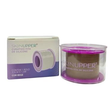Imagem de Curativo Fita de Silicone Bege SkinUpper 2,5cm x 1,5m – Para Tratamento e Prevenção de Cicatrizes e Queloides – Hipoalergênica