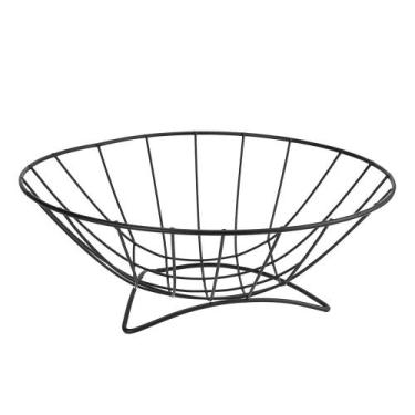 Imagem de Fruteira de Mesa Arthi Linha Black Life em Aço Cromado Preta, UNICA