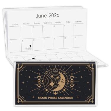 Imagem de KONVINIT Calendário de bolso 2026, calendário de bolso 2026-2027 – funciona de julho de 2025 a dezembro de 2027, agenda de bolso 5,146-17 cm x 9,5 cm, agenda com fase da lua para mulheres, professores