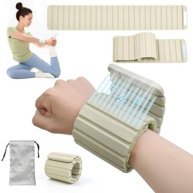 Imagem de Pesos ajustáveis de tornozelo e pulso para mulheres e homens – Design magnético ultrafino, silicone amigo da pele com blocos de aço para ioga, pilates, natação, academia, pesos de braço e perna