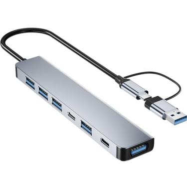 Imagem de Luventg Hub USB C de alta velocidade – Transferência rápida de dados e Plug and Play, design compacto elegante para conectividade sem esforço, adaptador multiportas USB C ideal para MacBook Pro, Air e