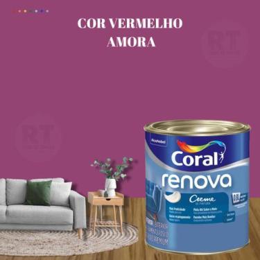 Imagem de Tinta de Parede Acrílica Cor Vermelho Coral Renova 800ml Premium Antim