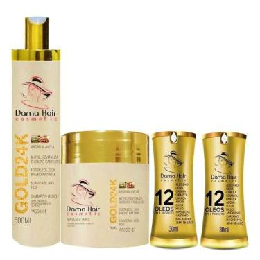 Imagem de Kit Gold 24K Dama Hair Reparação Capilar (4 Itens)