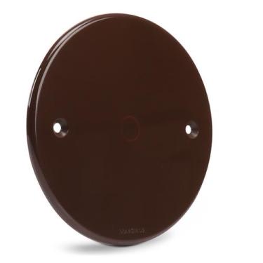 Imagem de Tampa Cega para Teto Placa Redonda 4" Marrom Sleek Margirius, Marrom