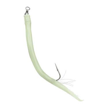 Imagem de Milageto Gancho de pesca macio isca de pesca iscas artificiais anzol pesca iscas vivas gancho para catfish acessórios de pesca de água salgada, Verde