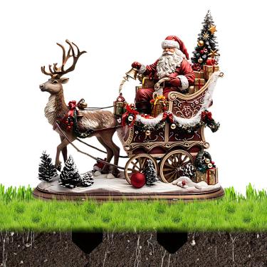Imagem de Rrlihjgu Estacas Decorativas Para Jardim,2D Estacas De Jardim De Natal Em Acrílico | Decoracao De Rena Para Relvado Varanda Feriados Infantis