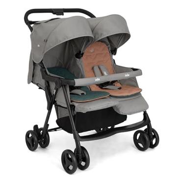 Imagem de Carrinho De Bebe Duplo Para Gêmeos Passeio Reclinavel