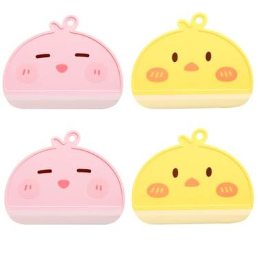 Imagem de Pequenos rodos de silicone de vasos fofos, mini raspador de água para janelas, espelhos de garrafas de vidro de banheiro, bancadas e pia de cozinha, placa de óleo (Pacote de 4)