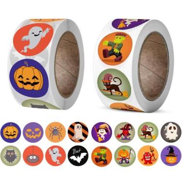 Imagem de Adesivos Ccswybf Halloween 1000 PCS autoadesivos para crianças