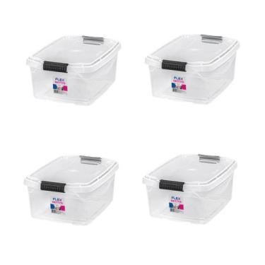 Imagem de Kit 4 Caixas Organizadora Transparente 6L C/Tampa-SANREMO