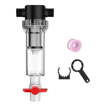 Imagem de ＡＷＨＡＯ Filtro Interno para Aquário, Coletor de Drenagem de Aquário, Filtro Transparente para Limpeza de Resíduos de Peixes, Conexão Rápida de 3/4'', Rosca Macho de Malha 100