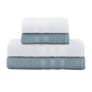 Imagem de Jogo toalha de banho 4 peças vanilla extra soft - buddemeyer, Azul 321