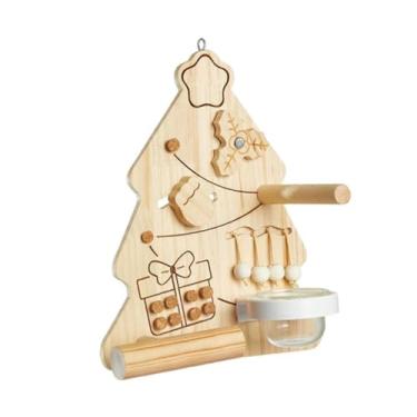 Imagem de IEUDNS Suporte para, Brinquedo para Morder Pássaros, Tigela de Comida Portátil Resistente a Mordidas