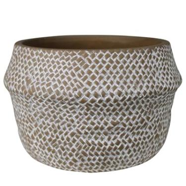 Imagem de HomArt Medina Basket Cachepot, cimento - Lrg