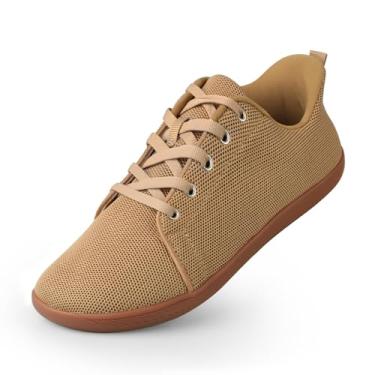 Imagem de BUHCFBO Tênis masculino de cano baixo, minimalista, sem fecho, cross-trainer, bico largo, sola zero, trilha, corrida, academia, treino, casual, Marrom brilhante - 01, 6 Wide