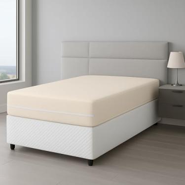 Imagem de Protetor de Colchão Solteiro Malha Gel com Zíper – Capa Protetora (PALHA)