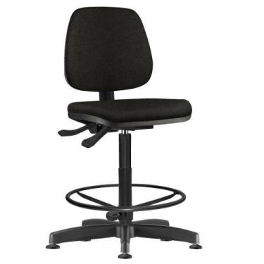 Imagem de Cadeira Caixa Alta Giratória Job L02 material sintético Preto - LYAM D