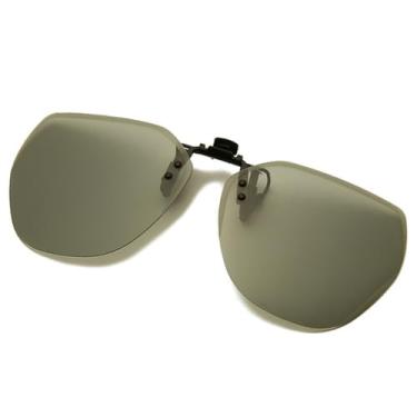 Imagem de Óculos de sol polarizados com clipe para homens e mulheres, óculos de sol dobráveis, fotocrômicos, óculos de direção, espelhados, visão noturna, óculos de pesca, descoloração, largura total: 134