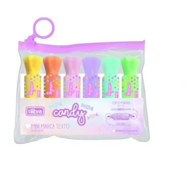 Imagem de Marca Texto Mini Candy, Duas Pontas, Blister com 6 Cores, Tilibra