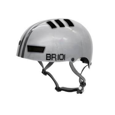 Imagem de Capacete Bike Patins Patinete bicicleta skate Urbano Profissional BR 101 (Prata, P - VESTE 55/56)