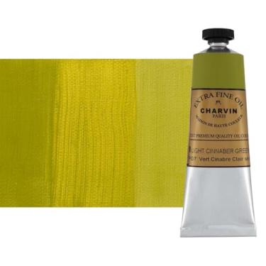 Imagem de Charvin Tinta a óleo extrafina - Tinta a óleo francesa profissional de luxo, exibindo os pigmentos da natureza, consistência cremosa com vivacidade - Tubo único de 60 ml - Luz verde Cinnabar