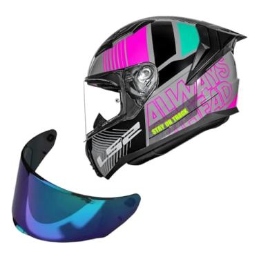 Imagem de Kit Capacete Moto Ls2 FF810 Vigo Shift Rosa + Viseira Camaleao (56)