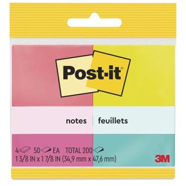 Imagem de Post-it Observações, 4 blocos/pacote com 4 blocos