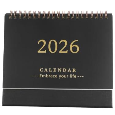 Imagem de jojofuny Calendário de mesa pequeno: calendário de mesa 2025-2026, mini agenda mensal de julho de 2025 a dezembro de 2026 para escritório,