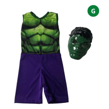 Imagem de Kit Fantasia Super Herói Verde Infantil G