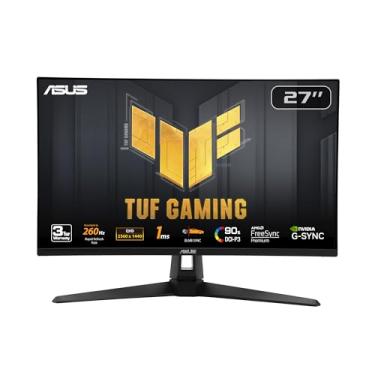 Imagem de ASUS Monitor de jogos TUF 68.6 cm 1440P (VG27AQM1A) - QHD (2560 x 1440), 260Hz, 1ms, IPS rápido, sincronização de desfoque de movimento extremamente baixo, Freesync Premium, G-SYNC, DisplayHDR400
