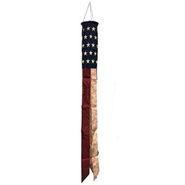 Imagem de Briarwood Lane Chá Manchado EUA Aplique Windsock Patriota Bandeira Americana Bordada 60" L