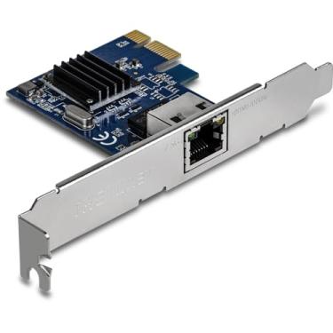 Imagem de TRENDnet Adaptador de rede PCIe 2.5Gase-T, TEG-25GECTX, converte um compartimento PCle em uma porta Ethernet 2.5G, marcação VLAN 802.1Q